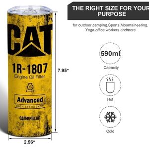 CAT 1R 1807 Engine Oil Insulated Travel Mug